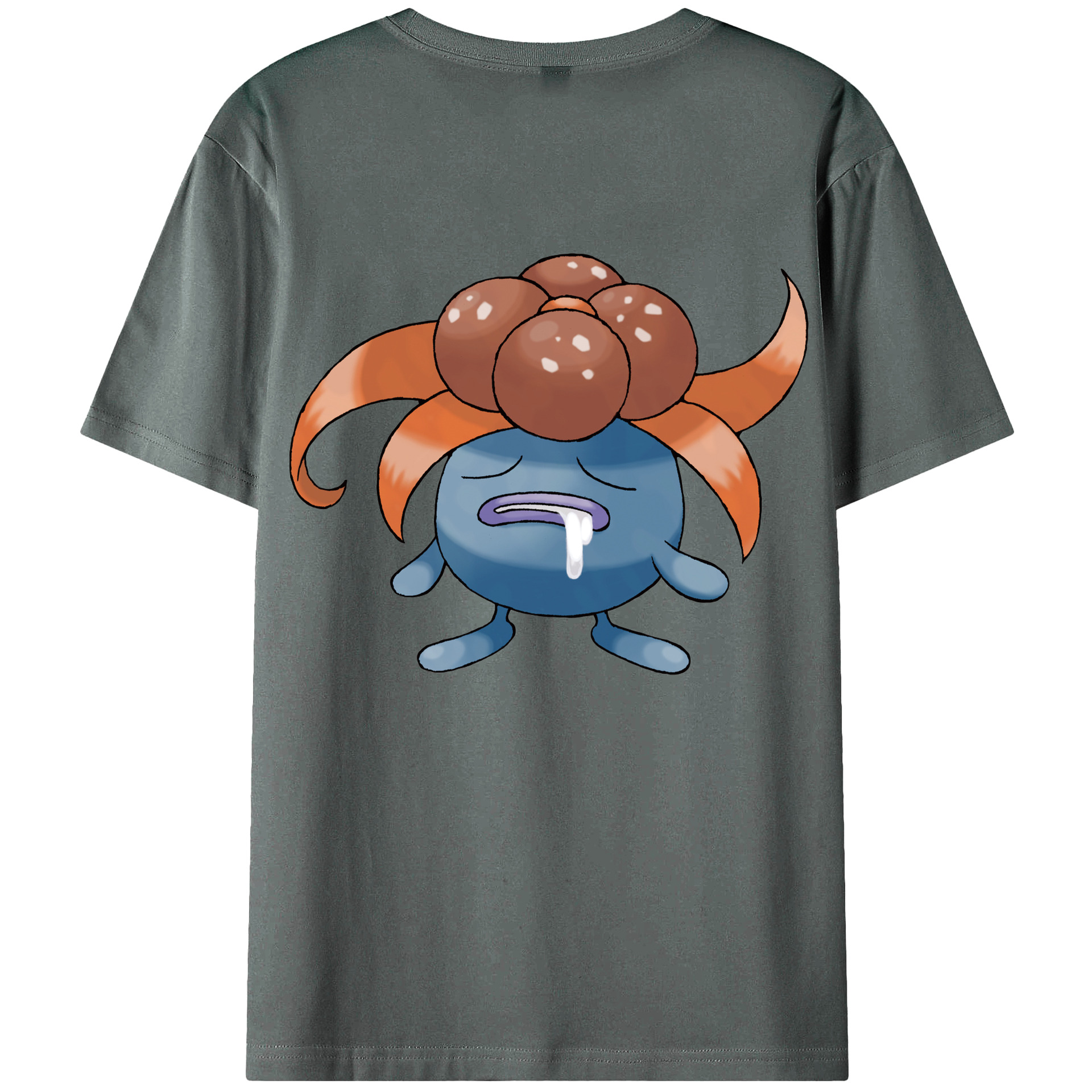 （画像用） ポケットモンスター Pokémon 綿100％ メンズ半袖Tシャツ（バックプリント） 通気性